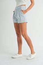 Pleat Front Shorts