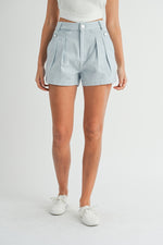 Pleat Front Shorts