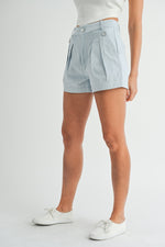 Pleat Front Shorts