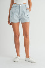 Pleat Front Shorts