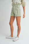 Pleat Front Shorts