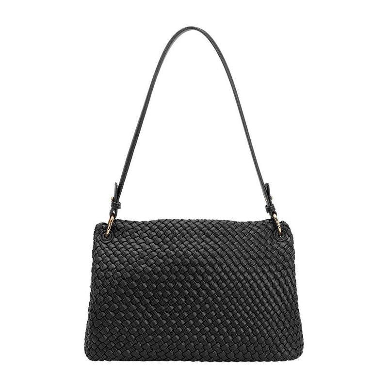 Natalia Black Recycled Vegan Shoulder Bag