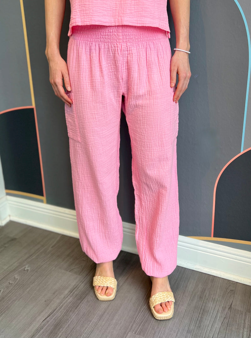 Smocked Beach Pant