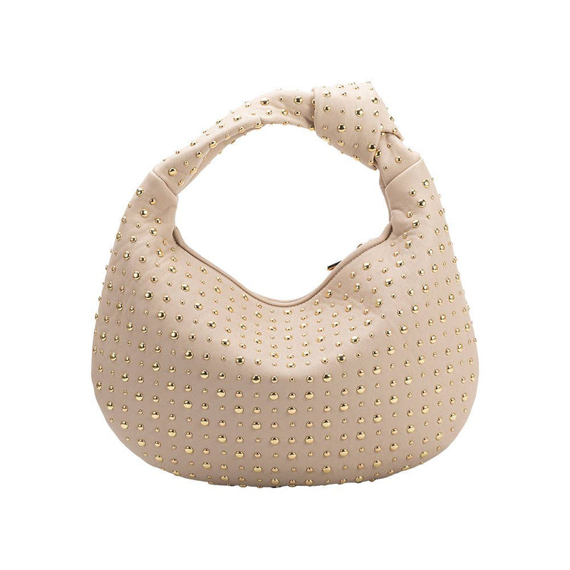 Brigitte Studded Shoulder Bag - Bone