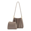 Carrie Pleated Shoulder Bag - Mushroom