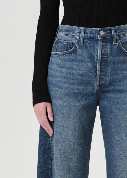 Luna High Rise Pieced Taper Jeans