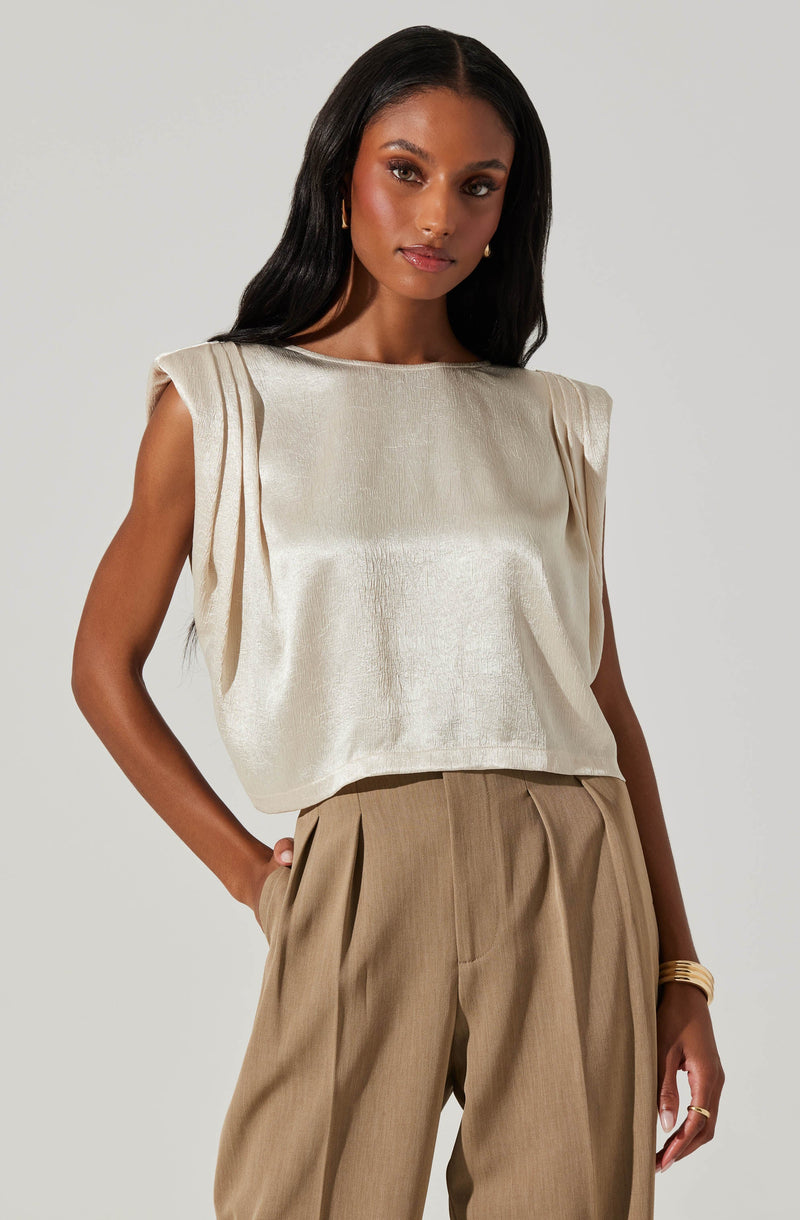 Isola Boxy Shoulder Pad Top