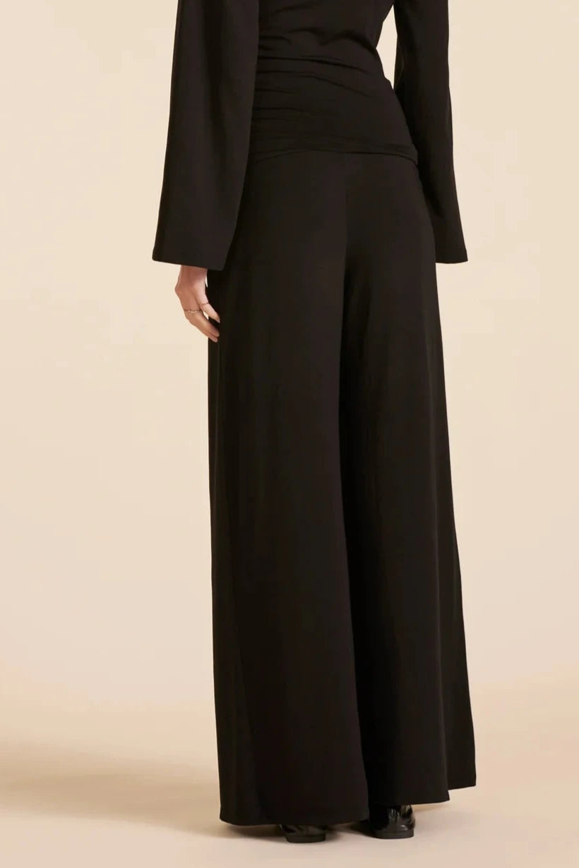 Wide Leg Draped Jersey Pant