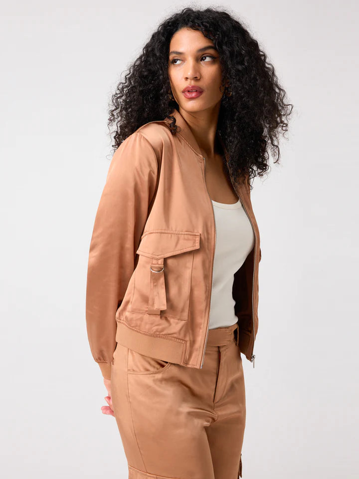 Silky Utility Bomber Jacket