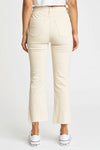 Shy Girl High Rise Crop Flare Jean - Raw Cut