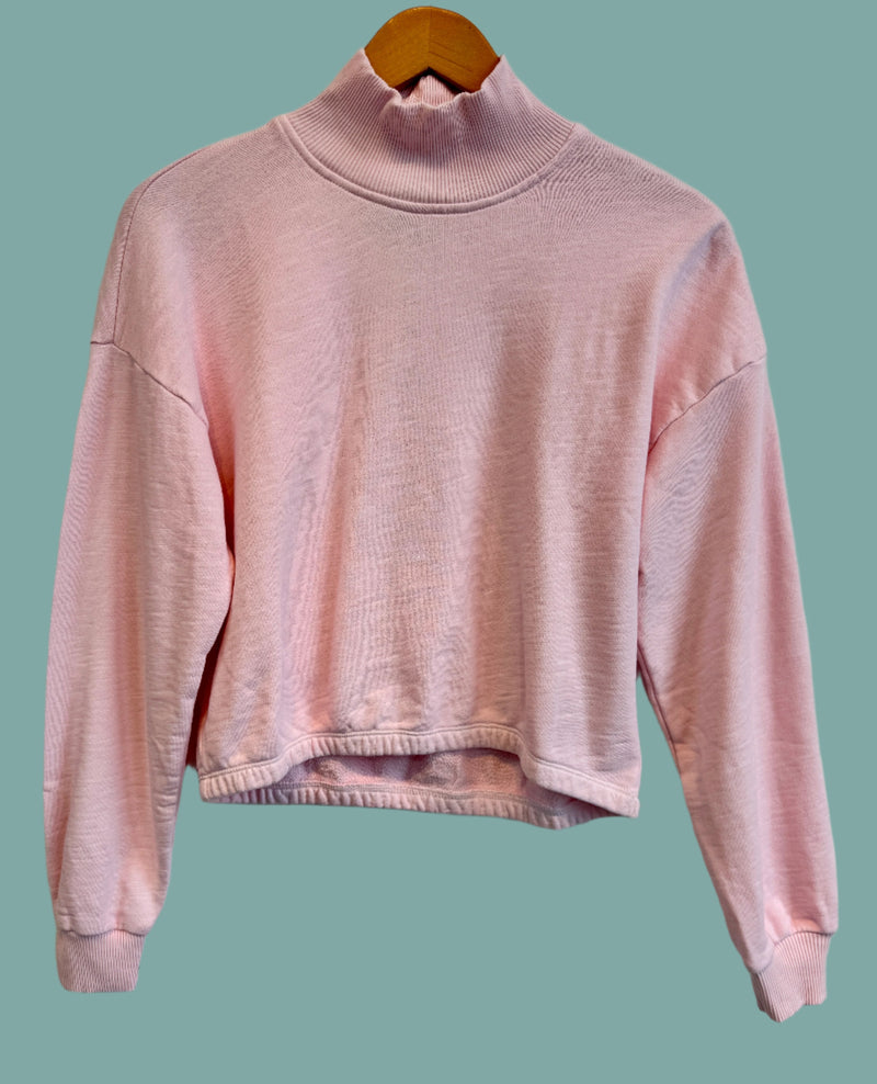 Turtleneck Bubble Hem Sweatshirt