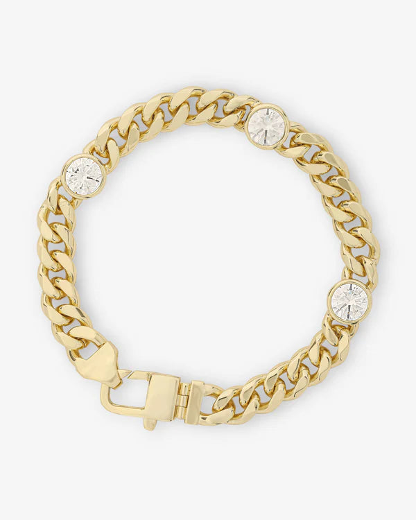 Julian Triple Diamond Cuban Chain Bracelet