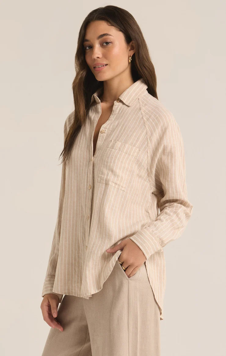 Perfect Linen Stripe Top