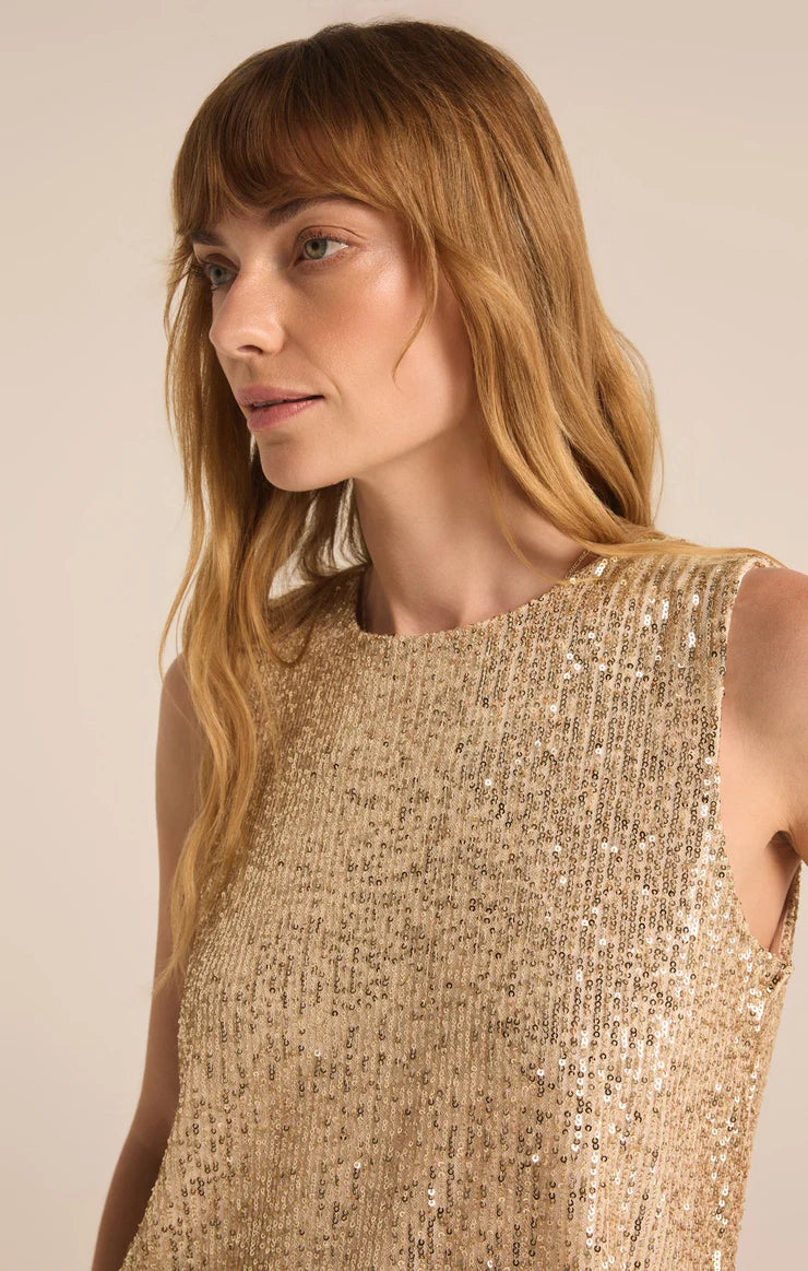 Sloan Sequin Top - Champagne