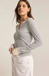 Scarlett Stripe Rip Henley Top