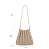 Carrie Pleated Shoulder Bag - Mushroom