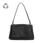 Natalia Black Recycled Vegan Shoulder Bag